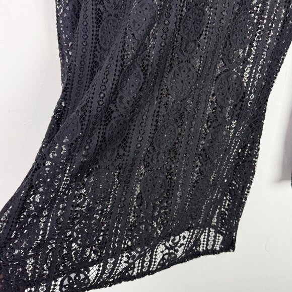 Pilyq Black Gold Noah Tunic Swim Coverup Dress Crochet Size M/L Medium/Large - Picture 13 of 14
